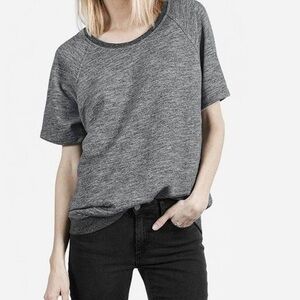 Everlane Oversized Crew Neck Short Sleeve Heather Black Sweater Top Size XS Tee